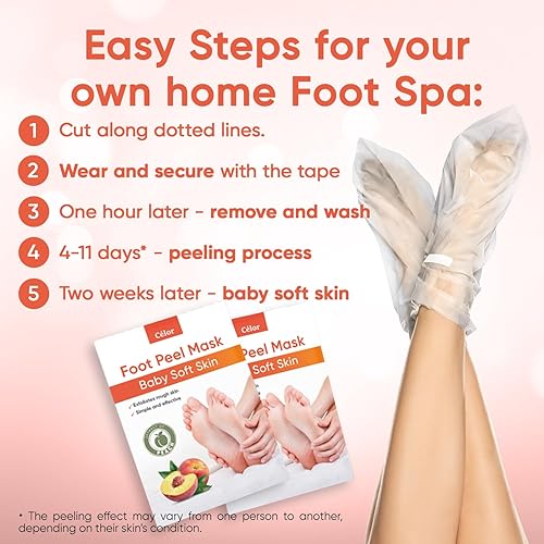 Miniatura 3 de Mascarilla exfoliante para pies  Máscara de pies para piel suave del bebé  Elimina la piel muerta, pies secos y agrietados y callo, spa para pies,