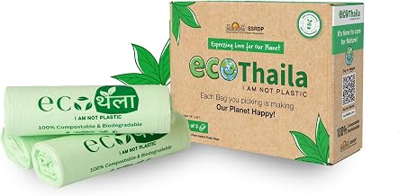 ECO Friendly Garbage Bags -Jasmine Fragrance (Pack of 3) | Medium - 45 Bags | Compostable & Biodegradable | Trash/Dustin Cover | Leak-Proof, No Smell | For Dry & Wet Waste Bag