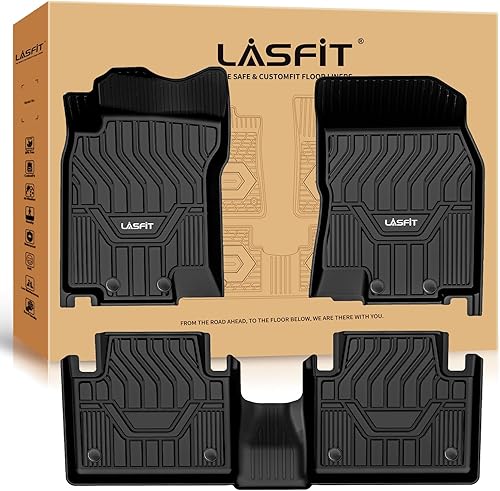LASFIT Alfombrillas para Nissan Rogue 2014-2020, revestimientos de suelo TPE mejorados para todo tipo de clima (no son compatibles con Rogue Sport o
