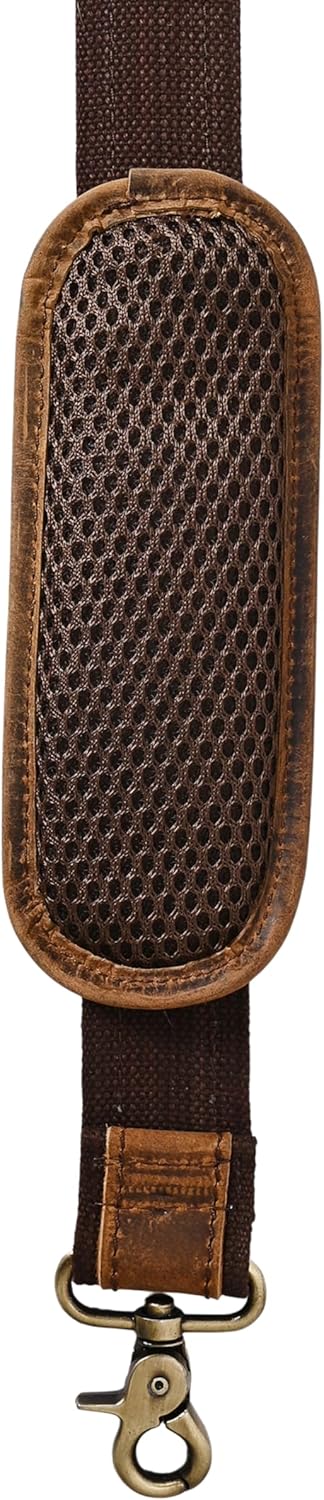 Autentico Premium Tan Leather Travel Bag Strap Adjustable Replacement Shoulder Strap Extra Wide Padded Design for Weekenders, Carry-Ons, Duffels Genuine Leather Comfort (Distress Brown) - Image 5