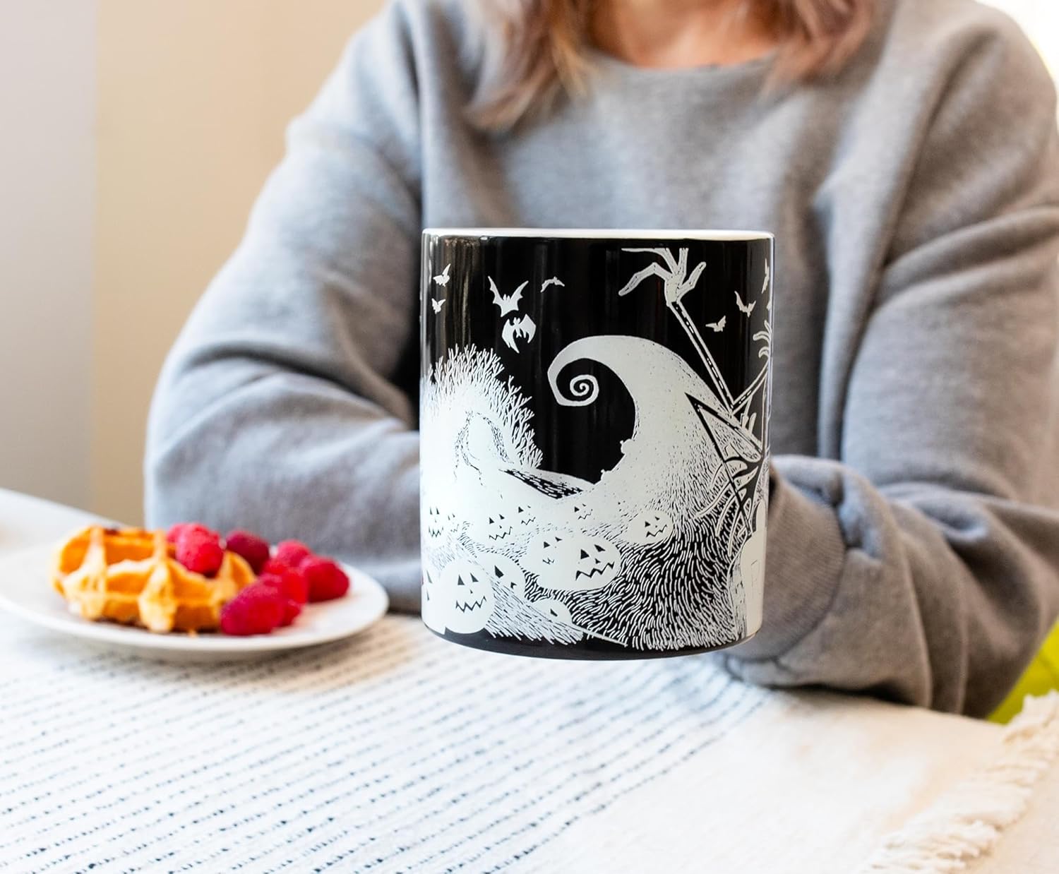 Disney The Nightmare Before Christmas Jack Skellington's Graveyard Glow-In-The-Dark Ceramic Coffee Mug | Holds 20 Ounces - Image 7