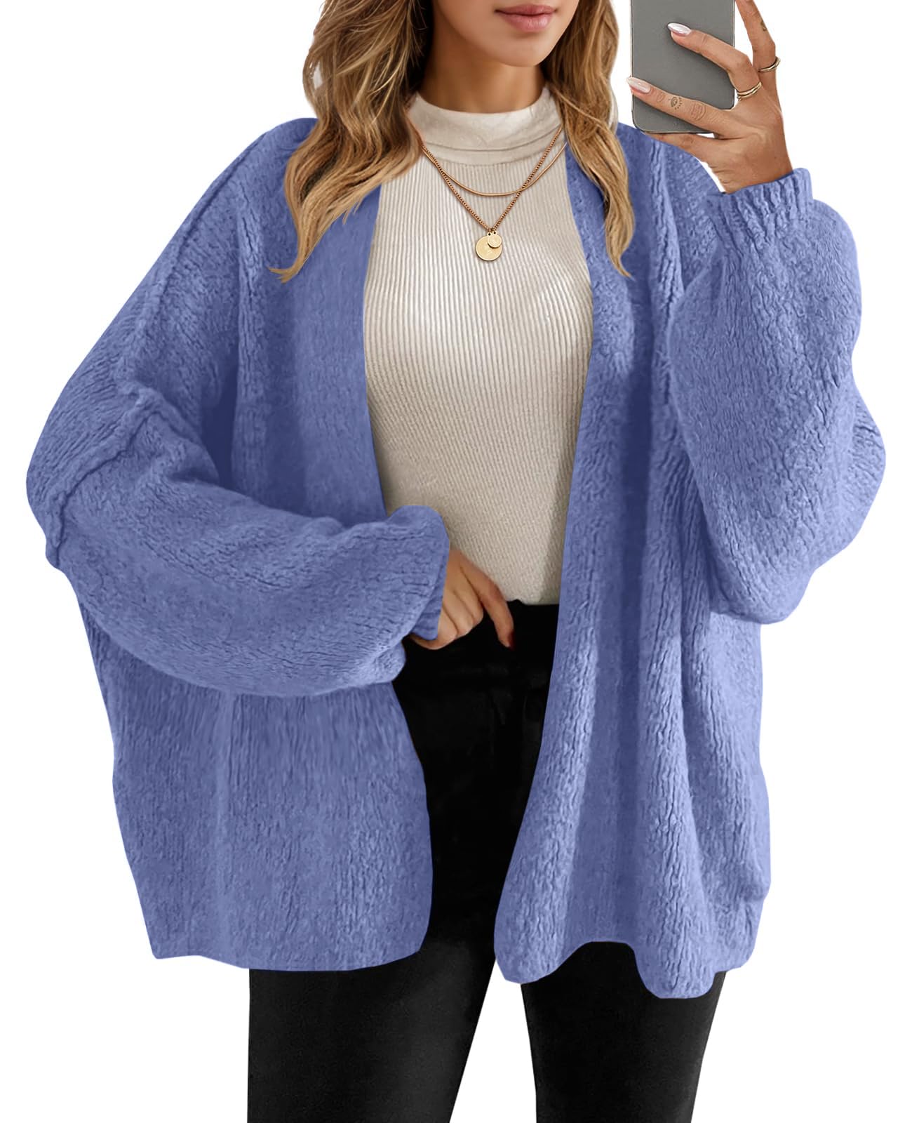 UNCLECAT Womens Oversized Cardigan Sweaters Open Front Chunky Knit Casual Long Sleeve 2025 Fall Sweater Coats