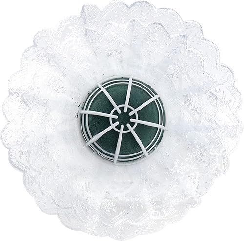 Miniatura 6 de 2 juegos de soportes para ramo de boda con collares de ramo de encaje blanco, soporte de espuma de resina para ramo de ramo de ramo de novia para