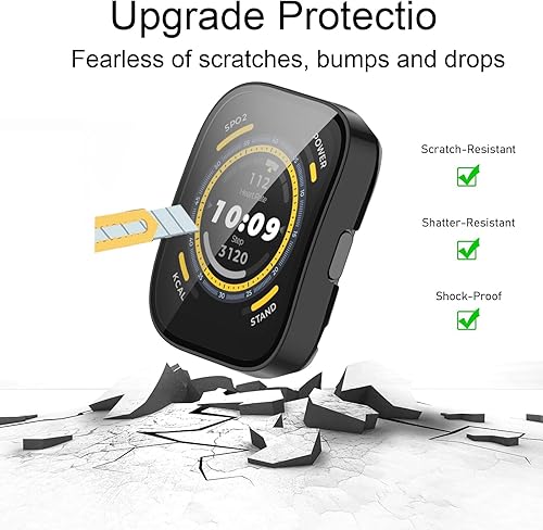 Miniatura 4 de 1 paquete de fundas protectoras de pantalla compatibles con Amazfit Bip 5 Smart Watch, materiales de policarbonato de cobertura completa, funda
