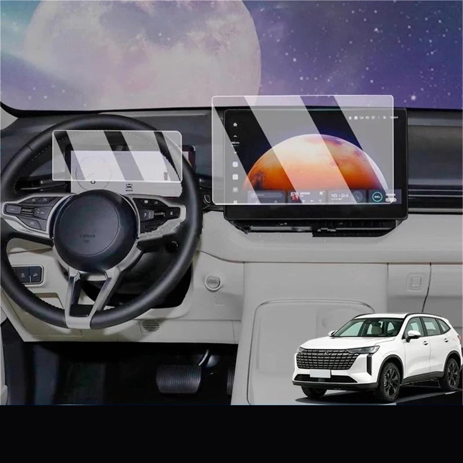 Generico Pellicola Protettiva Touchscreen Per Haval H6 2025 2026 Pellicola Di Vetro Temperato Navigazione GPS Auto Protezione Dello Schermo Display Del Cruscotto Adesivo Accessorio