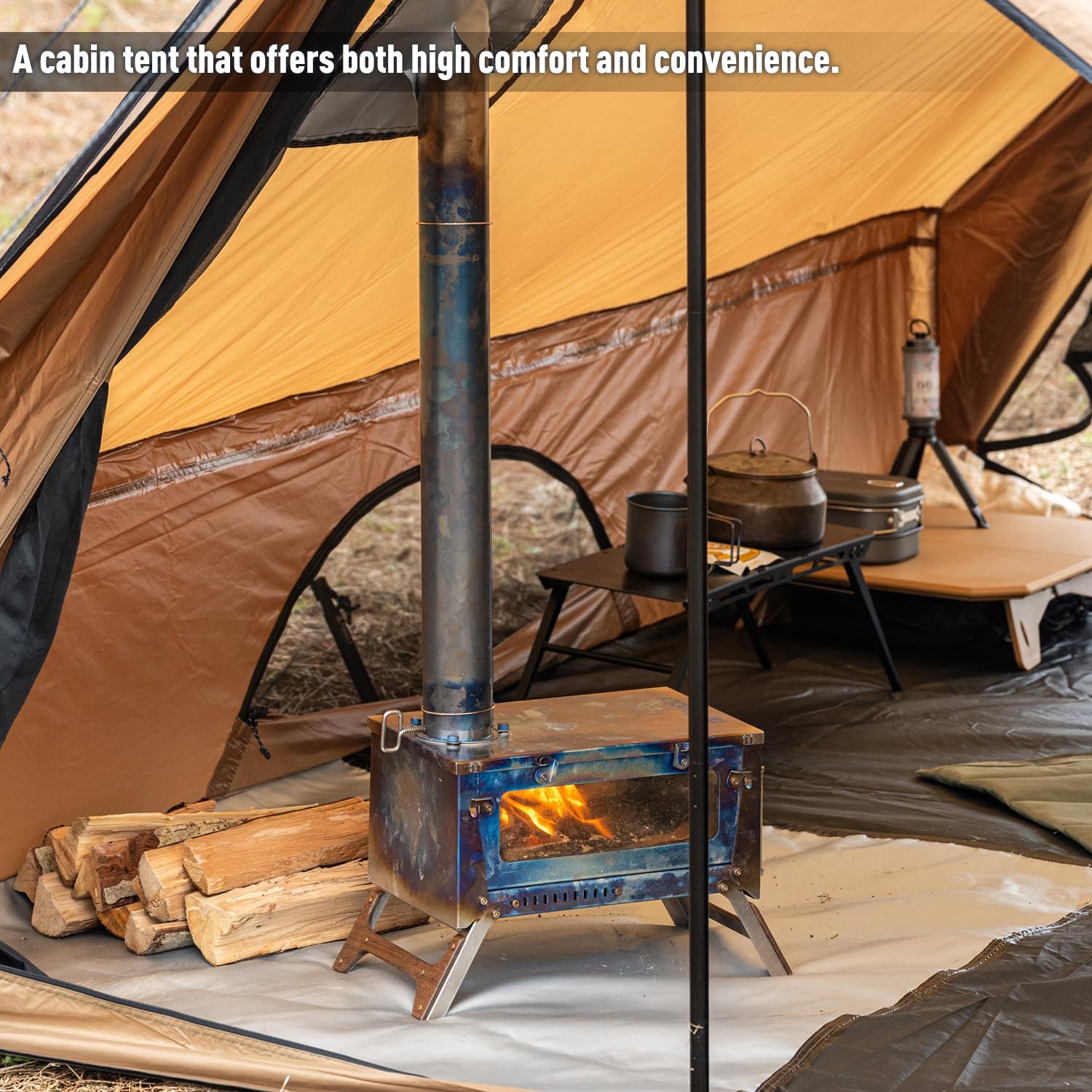 POMOLY Chalet 70 Pro Tente de Camping Murale Portable avec cric et Deux poteaux de Tente pour 1 à 2 Personnes pour randonnée, Chasse, randonnée | 2024