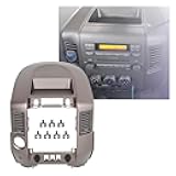 Instrument Panel Lid Finisher Bezel Compatible with 2004 2005 2006 Titan XE SE Armada SE Replace For 68257-8S800 Dash Audio A/C (WITHOUT Center Speaker, Gray)