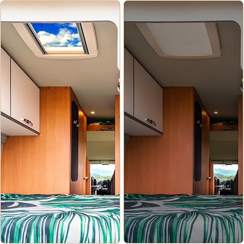 Miniatura 6 de TOYMIS Aislador de ventilación de caravana, aislante de ventilación impermeable y cubierta de tragaluz, cubierta de techo corredizo de ducha de