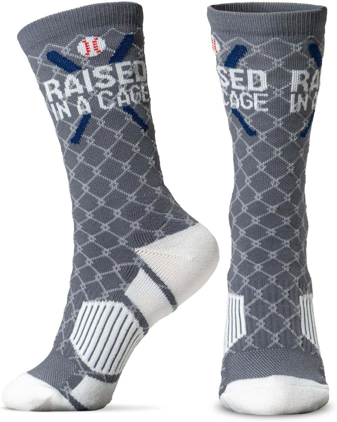 ChalkTalkSPORTS Baseball Performance Crew Socks-Multiple Designs & Colors-Set of 3-Youth & Adult-Baseball Mid-Calf Socks