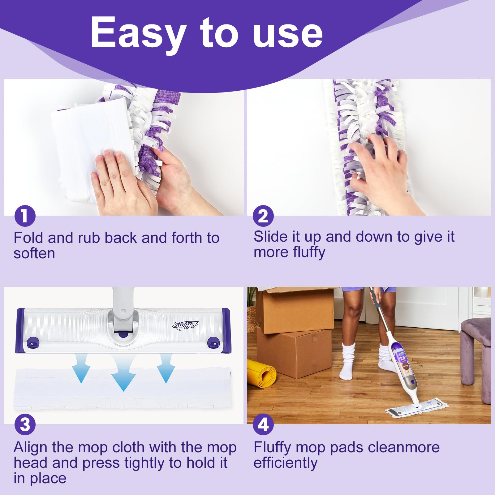 Power Mop Pads para Swiffer PowerMop, almohadillas desechables para limpieza, almohadillas de repuesto para suelos de madera multisuperficie (32)