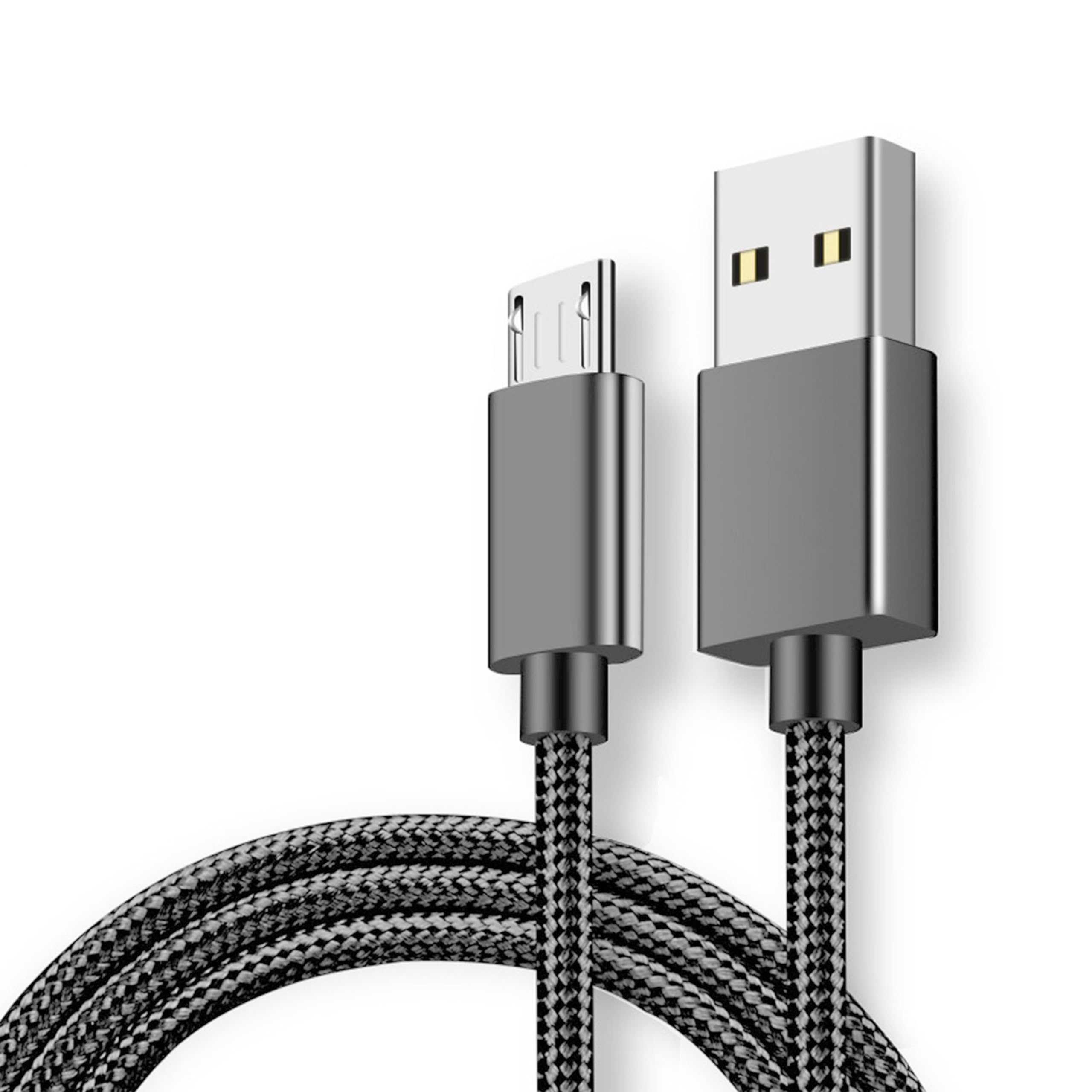 Micro USB Cable Braided USB A to Micro Charge Cable Android Charger Cable Data Sync Cord Compatible with Samsung Galaxy J7,S7,S6, Tablets,PS4 Controller,Sony,HTC,LG,Moto,Huawei (1 Metre)