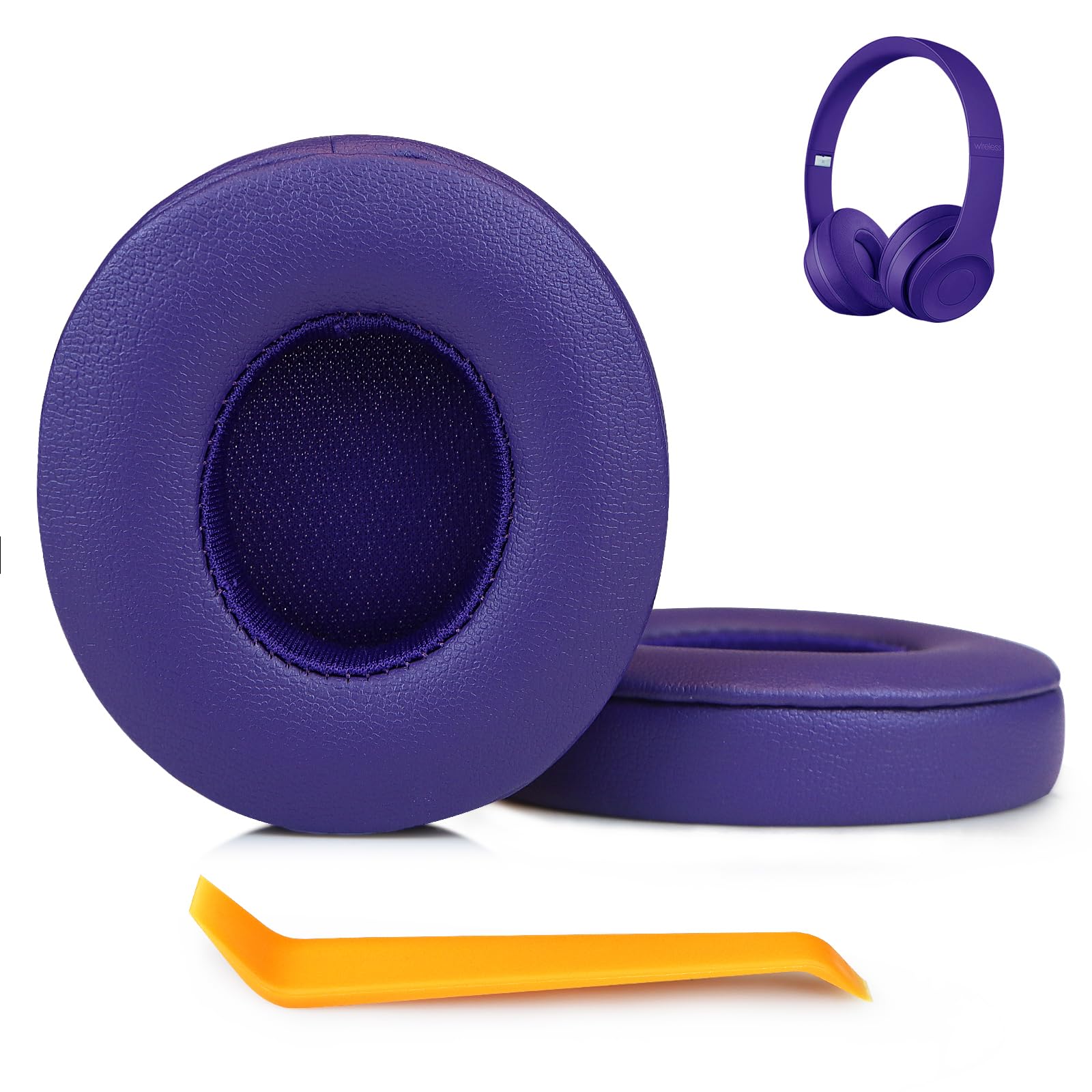 SINOWO Earpads Replacement for Beats Solo 2 & Solo 3 Wireless On-Ear Headphones,Solo2 Solo3 Ear Pads Cushions with Noise Isolation Memory Foam,Soft