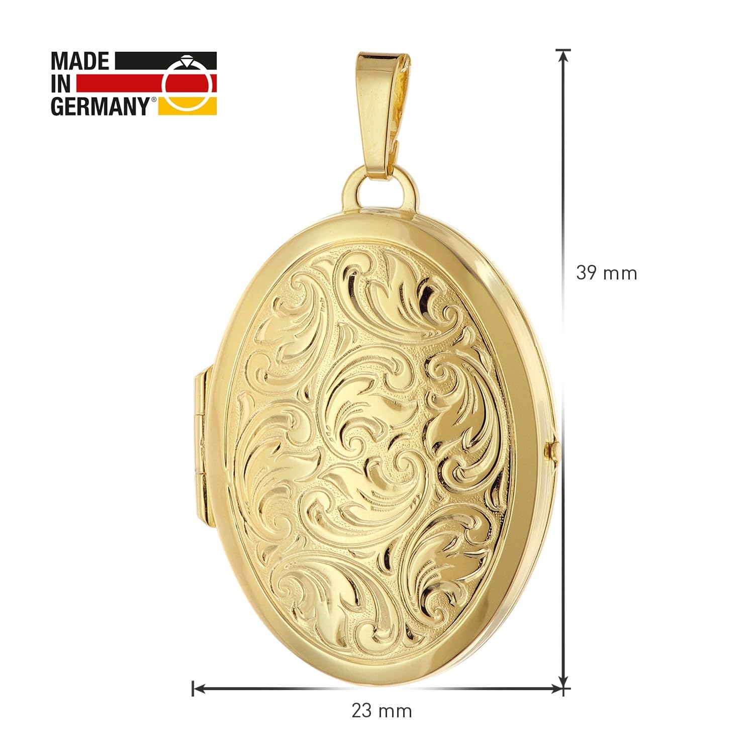 trendor Damen-Kette mit Medaillon 925 Silber vergoldet 15548