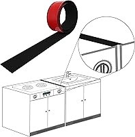 Vista 2 de Rubber Bond Cubiertas para huecos para estufas de cocina, cubierta autoadhesiva para horno, estufas y mostradores, rellenos flexibles para espacio