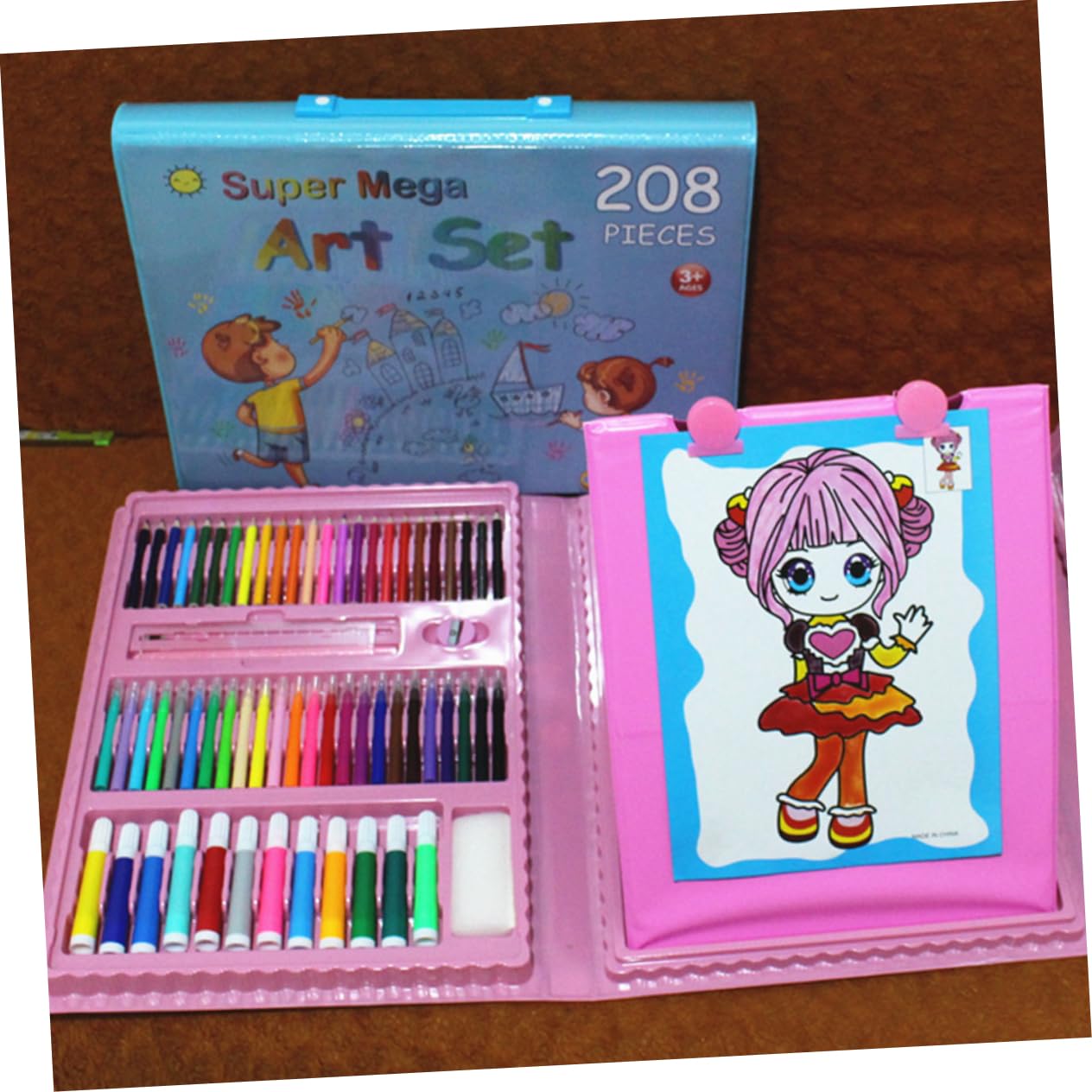 Set di Penne Gel per Disegno 208 Pezzi Rosa per Adulti e Ragazzo Ragazza | Plastica, Scrittura Fluida e Punta Fine, per Diari e Album Fotografici, Inchiostro a Flusso