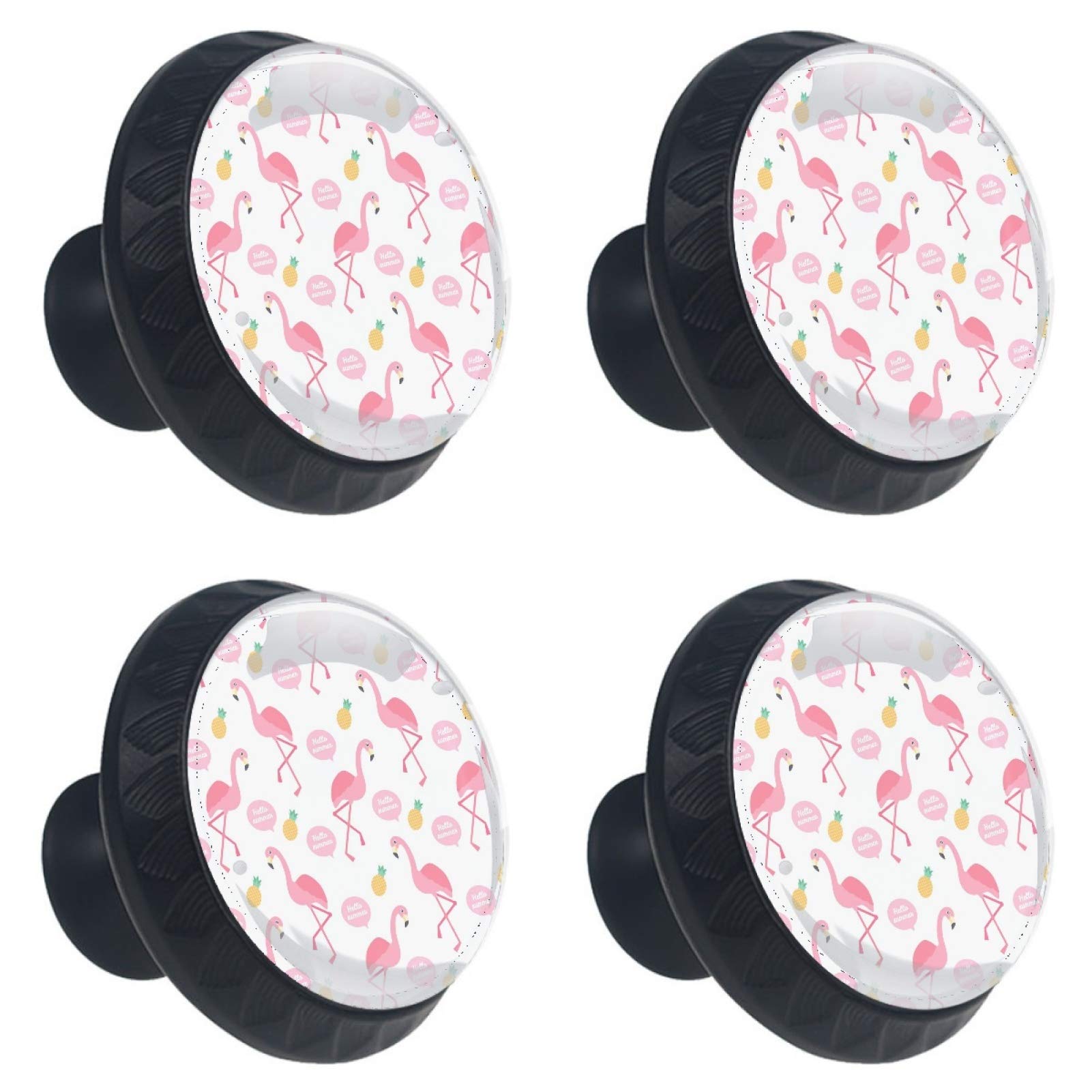 Boutons de meuble flamant rose ananas poignée tiroir coffre placard 30mm