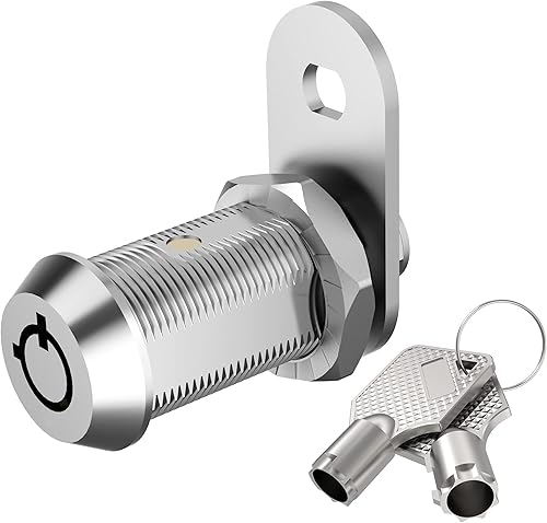 Miniatura 10 de Jayseon Paquete de 1 cerradura de gabinete con llaves, cerraduras de compartimento para caravana, cerradura de leva de 5/8 pulgadas con llave Llave