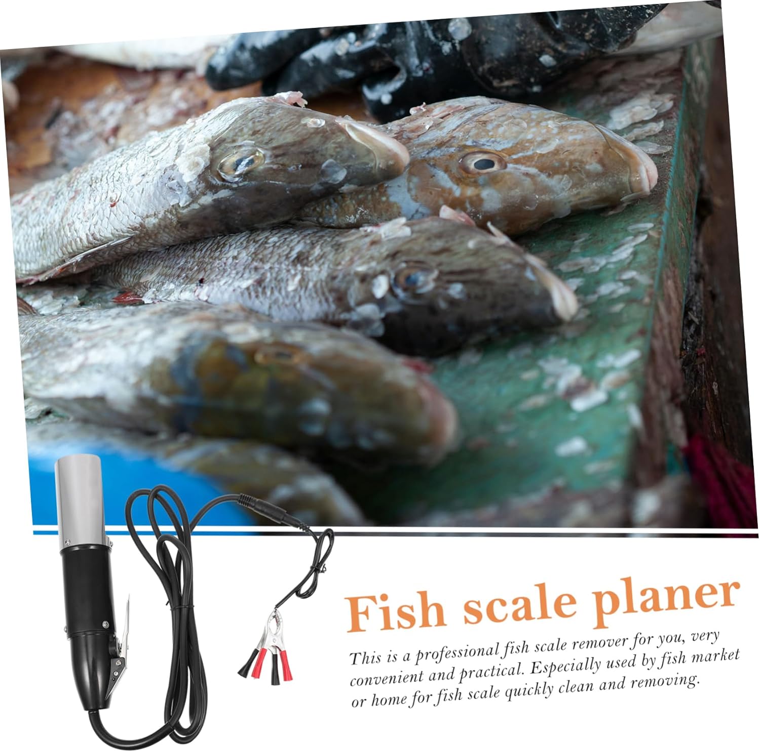 MAGICLULU 1set Electric Scale Scraper Automatic Fish Cleaning Tool for Home Use Design for Quick and Safe Scale Removal Easy to Clean Includes Machine and Accessories
