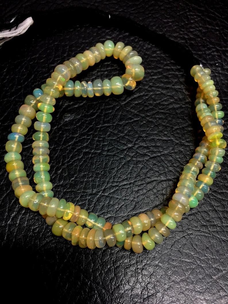 Perles rondes en opale éthiopienne naturelle pour sublimer vos looks