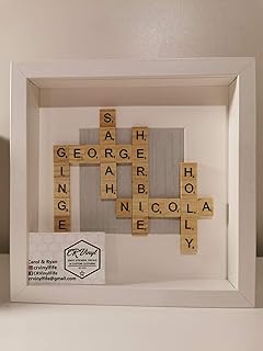 Personalised Scrabble Board Frame, Box Frame, Scrabble Tile, Frame, Scrabble, Family Scrabble Board Family Tree Gift, Family Tree Scrabble Board Frame, Personalised, Keepsake
