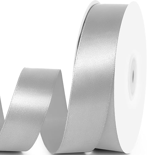 Miniatura 35 de Cinta de satén de 5/8" x 100 yardas - Cinta de seda naranja otoñal con carrete - Ideal para envolver regalos, ramos florales, manualidades