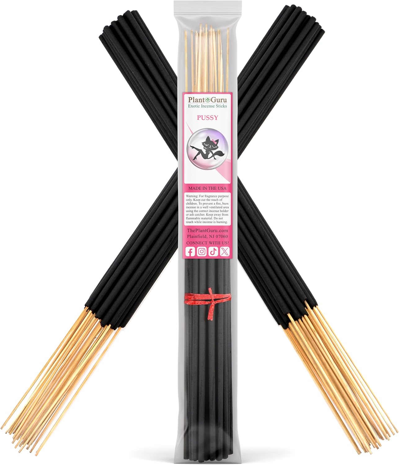 Pussy Exotic Incense Sticks Jumbo 19 Inch Long - Bulk 1 Bundle 27 to 30 Sticks - Natural 19" Extra Large with A Smooth Aroma that Burns for 3 to 4 Hours Each.