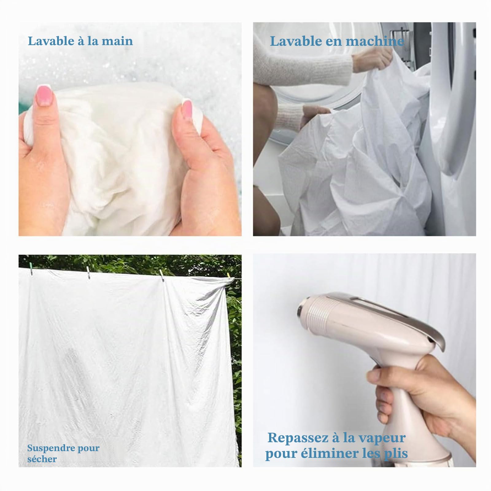 Toile de fond pour photo, blanc, 3 x 6 m, grand fond pliable, en polyester, lavable, pour photographie, vidéo, photographie de mode, mariages, fêtes et anniversaires