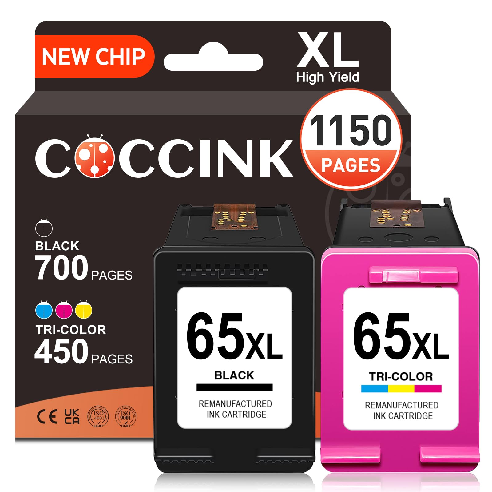 Amazon.com: COCCINK 65XL for HP Ink 65 XL for HP DeskJet 3700 3755