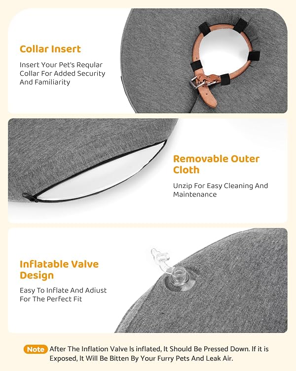 MIDOG Dog Cone Collar for Large Medium Dogs, MD-102-Grey-L-102D-ashgrey by MIDOG - Image 6