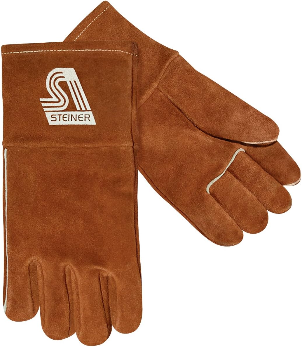 Steiner 0403W-L High Temperature Welding Gloves, Thermal Tanned Cowhide Wool Lined, Large
