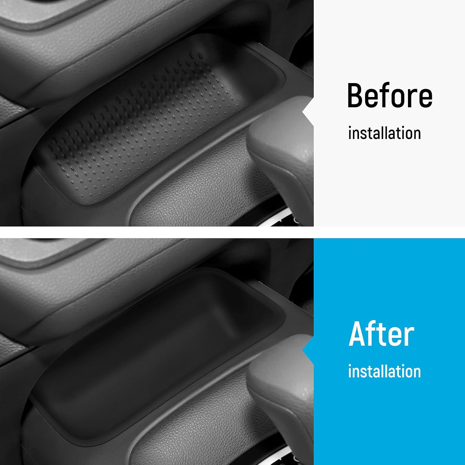 ZZEQYG Silicone Center Console Storage Organizer for Toyota Corolla 2020-2026 Accessories Center Console Storage Tray Anti Slip Noise Reduction Storage Tray(Not for seat Heating Model) image 3