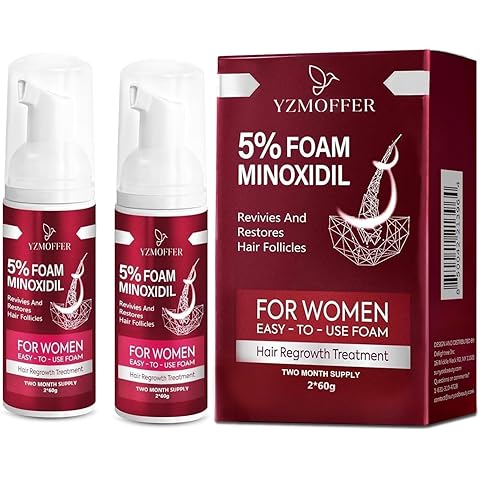 5% Minoxidil Foam for Women Hair Growth: Hair Regrowth Treatment for Women, Reduce ...