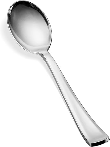 Miniatura 4 de Juego de cubiertos de plástico, juego de cubiertos plateados, juego de cubiertos resistentes, paquete de 160 unidades, 40 cuchillos, 80 tenedores,