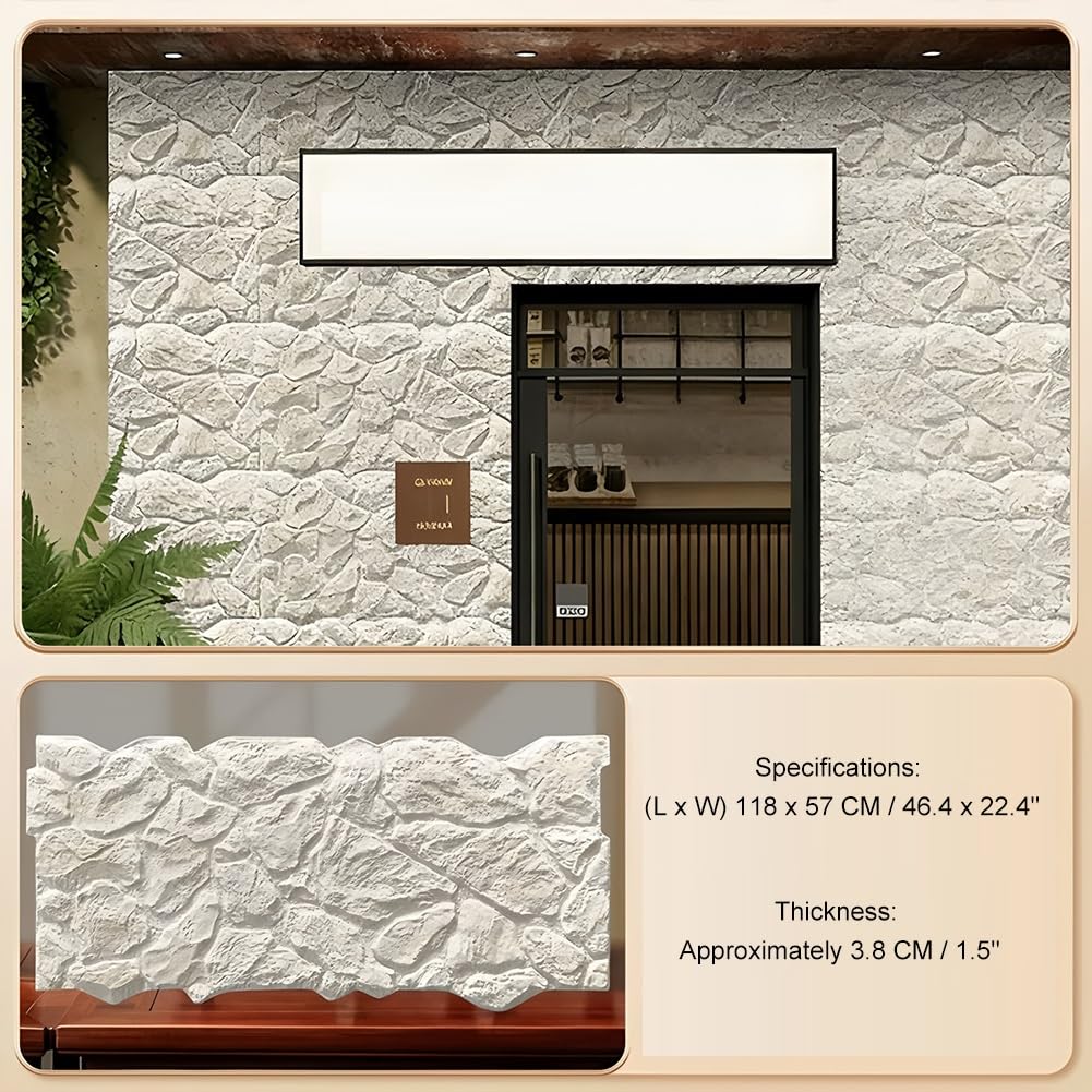 Paneles de pared de piedra sintética, chapa de poliuretano para decoración interior y exterior