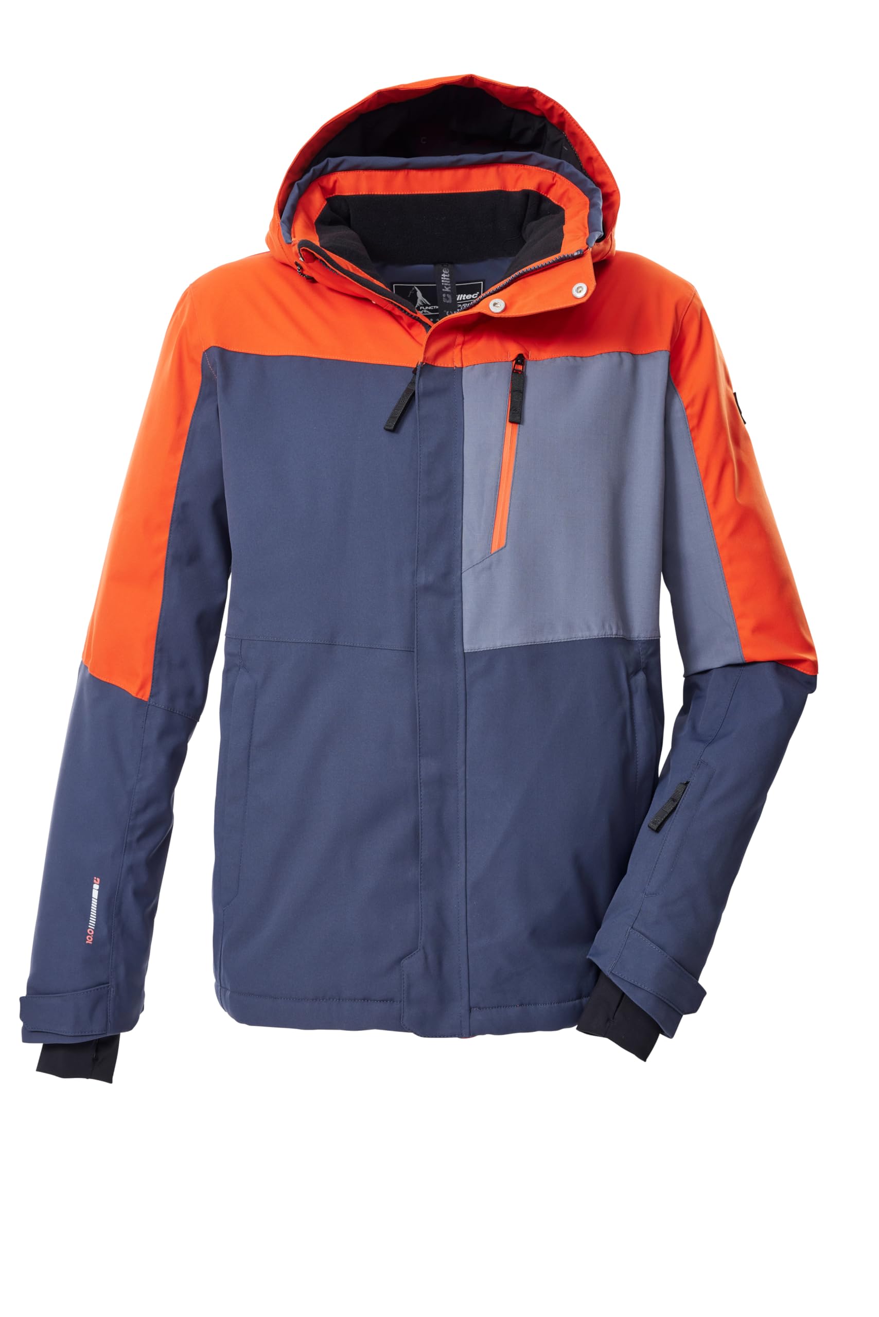 killtec Uomo Giacca da sci/​giacca funzionale con cappuccio e paraneve con chiusura a cerniera KSW 52 MN SKI JCKT, nachtblau, S, 43440-​000