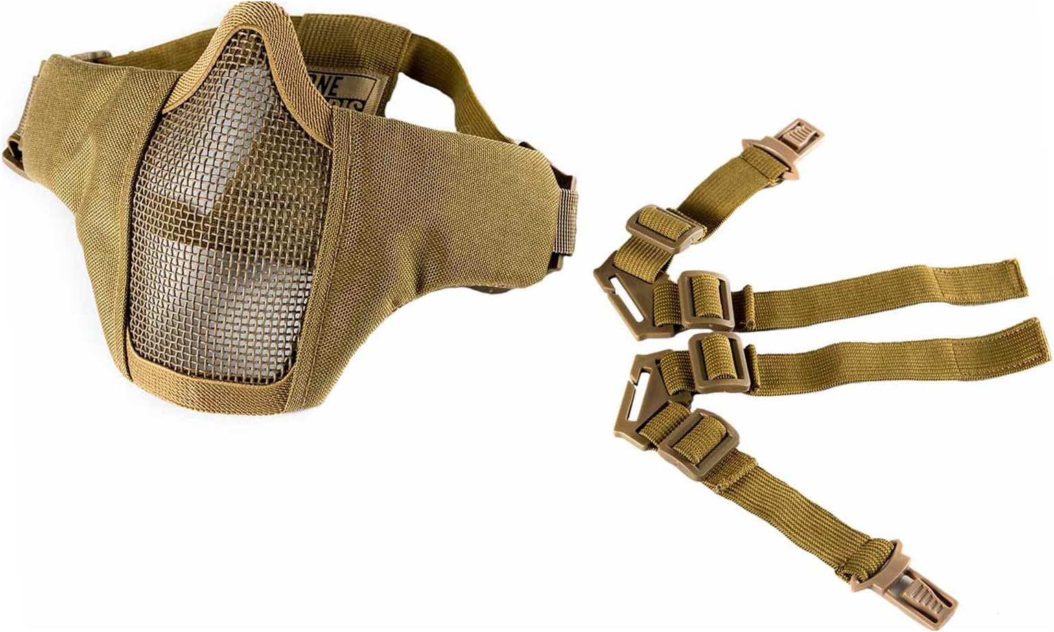 6" Foldable Half Face Mesh Mask Military Style Comfortable Adjustable Tactical Lower Face Protective Mask