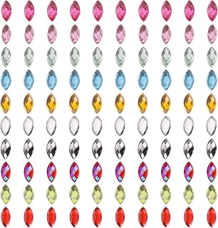 FRCOLOR Flatback Rhinestones 1200 Pcs Nail Art Rhinestones, Nail Crystals Nail Jewels Horse Eye Rhinestones Horse Eye Nail Gems for Nails Decorations(Mix Colors) Makeup Gems