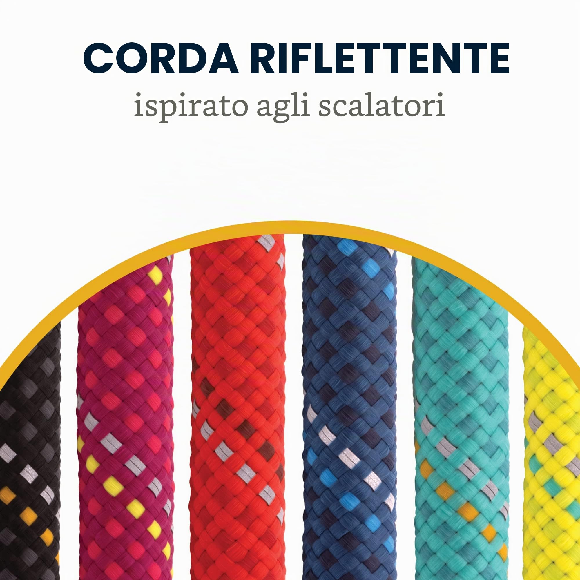 RUFFWEAR Knot-a-Collar, Collare per Cani con Corda Regolabile Riflettente, 20" - 26" - Nero Ossidiana