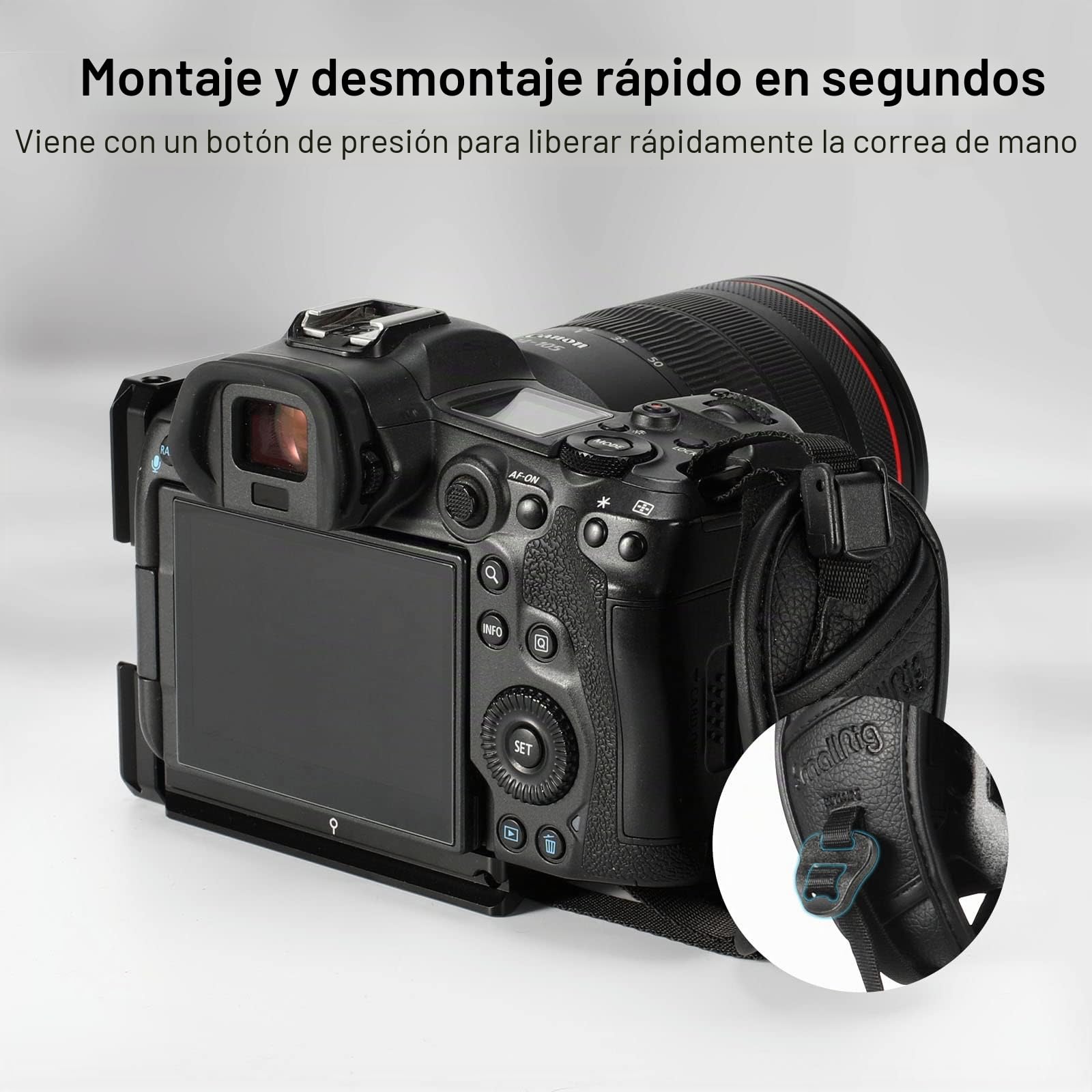 SMALLRIG Camera Cage Correa de Muñeca, Correa de Mano con Diseño Rápido Ajustable y Desmontable Agarre Seguro - 3848