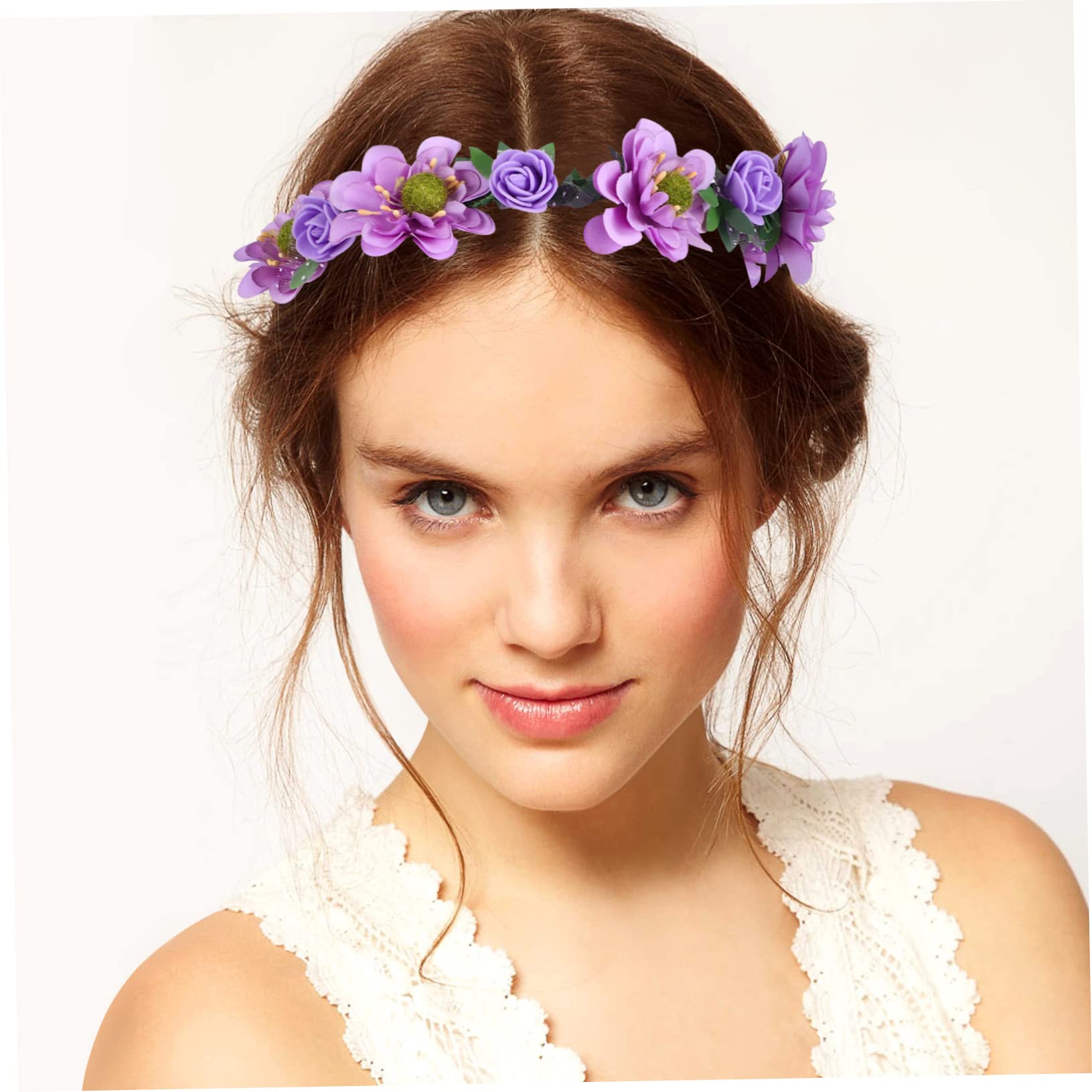 MAGICLULU 8piezas Diadema De Flores Artificiales Tocado Floral Para Bodas Novias y De Honor Accesorio Elegante