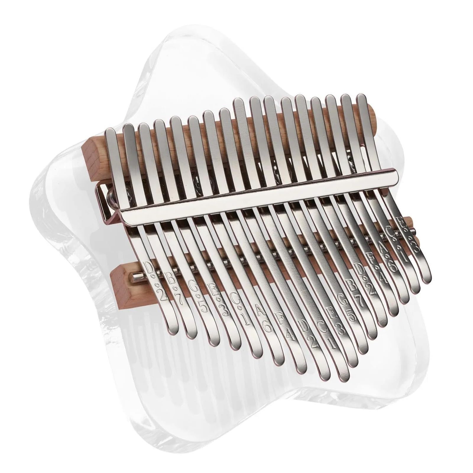 Un Kalimba De 17 Teclas Con Pegatinas De Escala Adecuado Para Principiantes