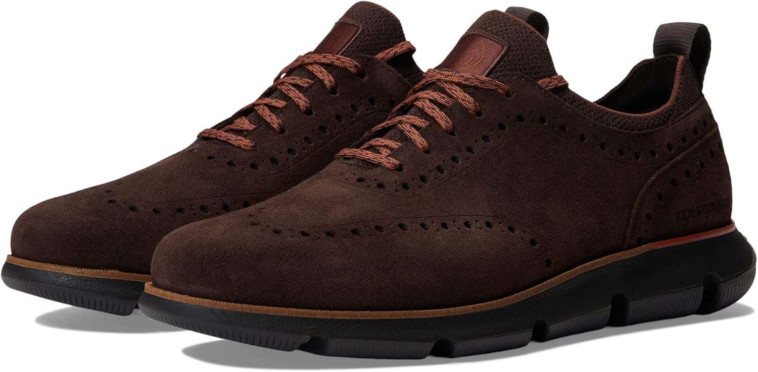 Cole Haan 4.ゼログランド ウィングチップ オックスフォード, ダークチョコレート, 9