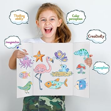 Trifold Poster Board, 5 Pack 26x17 Inch Presentation Board