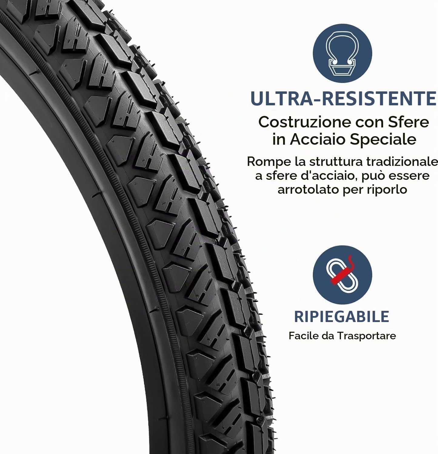 YUNSCM 2-PCS 20 pollici bicicletta pneumatici 20x1.95/54-406 and 20 pollici bicicletta camera d'aria Schrader Valve Compatible with 20x1.90 20x1.95 20x2.0 All-Terrain Directional Tread (Y-357)
