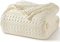 Vista 13 de PHF - Manta de punto gofre 100% algodón King, suave, ligera, transpirable, acogedora, de verano, para cama, tejida, estética, decoración del hogar