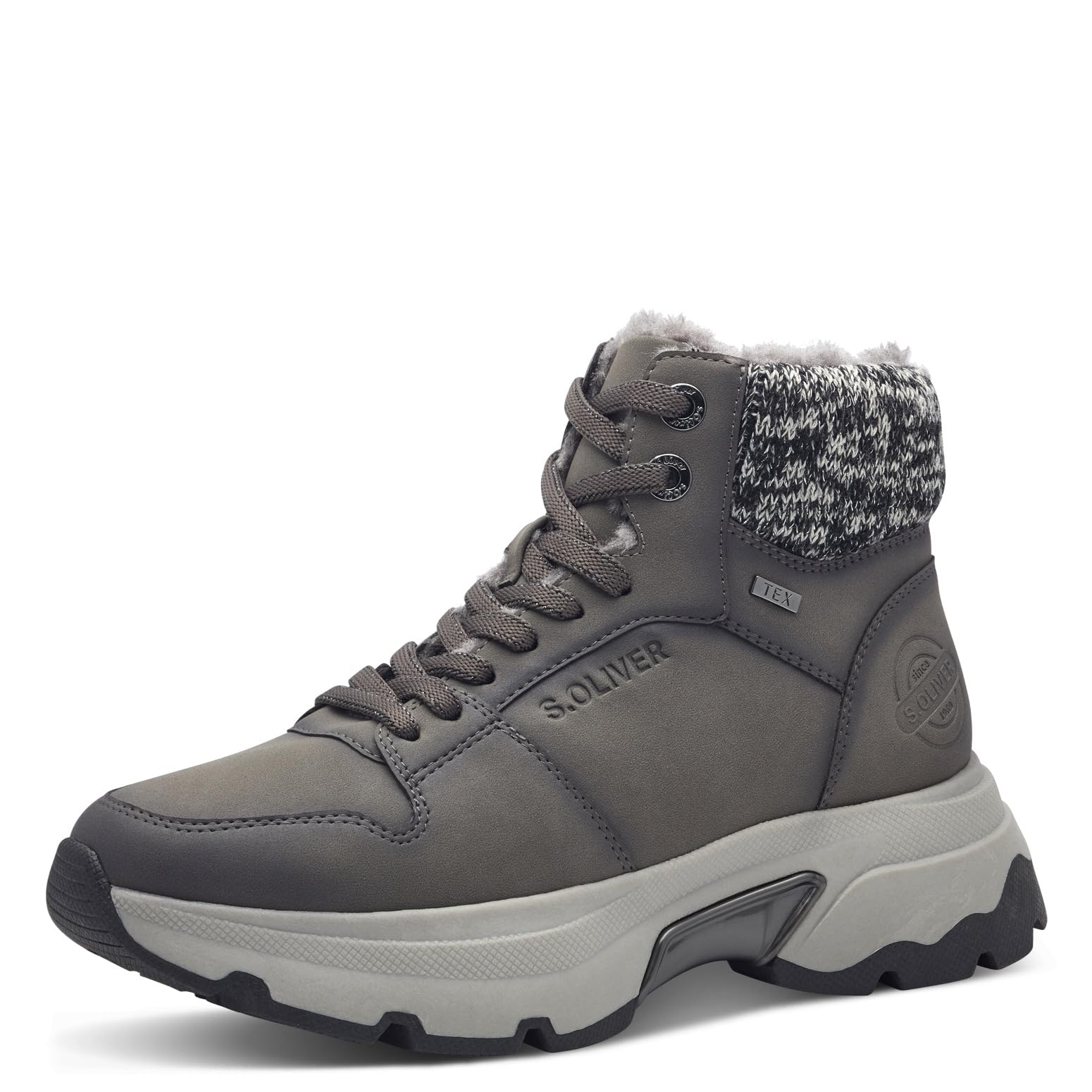 s.Oliver Women's WL Lace Boot 5-26235-43 Snow Boots, Grey, 37 EU, gray, 5 UK