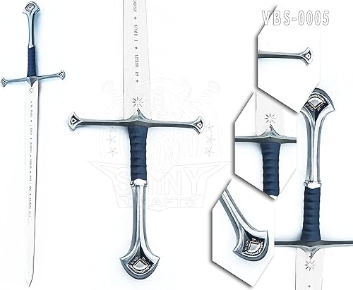 Miniatura 8 de SHINY CRAFTS  Espada vikingo Legend of Zelda de Zelda de 40 pulgadas de largo, espada de acero D2 de espiga completa, edición limitada Skyward con