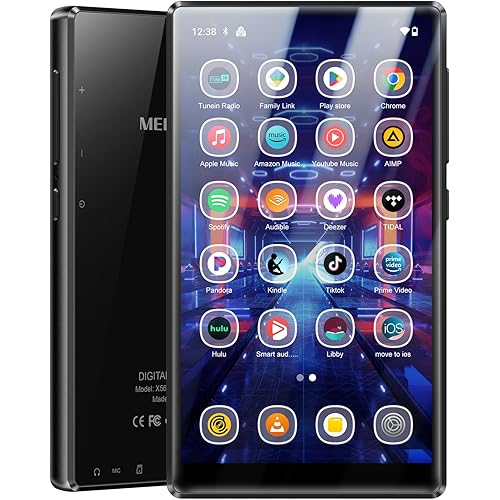 MECHEN 256GB Android 13 MP3 Player, 5" 1080P IPS Touchscreen, Bluetooth and WiFi Streaming, Built-in Speaker, Preinstalled Spotify, Amazon Music, Audible, Google Play Store Access