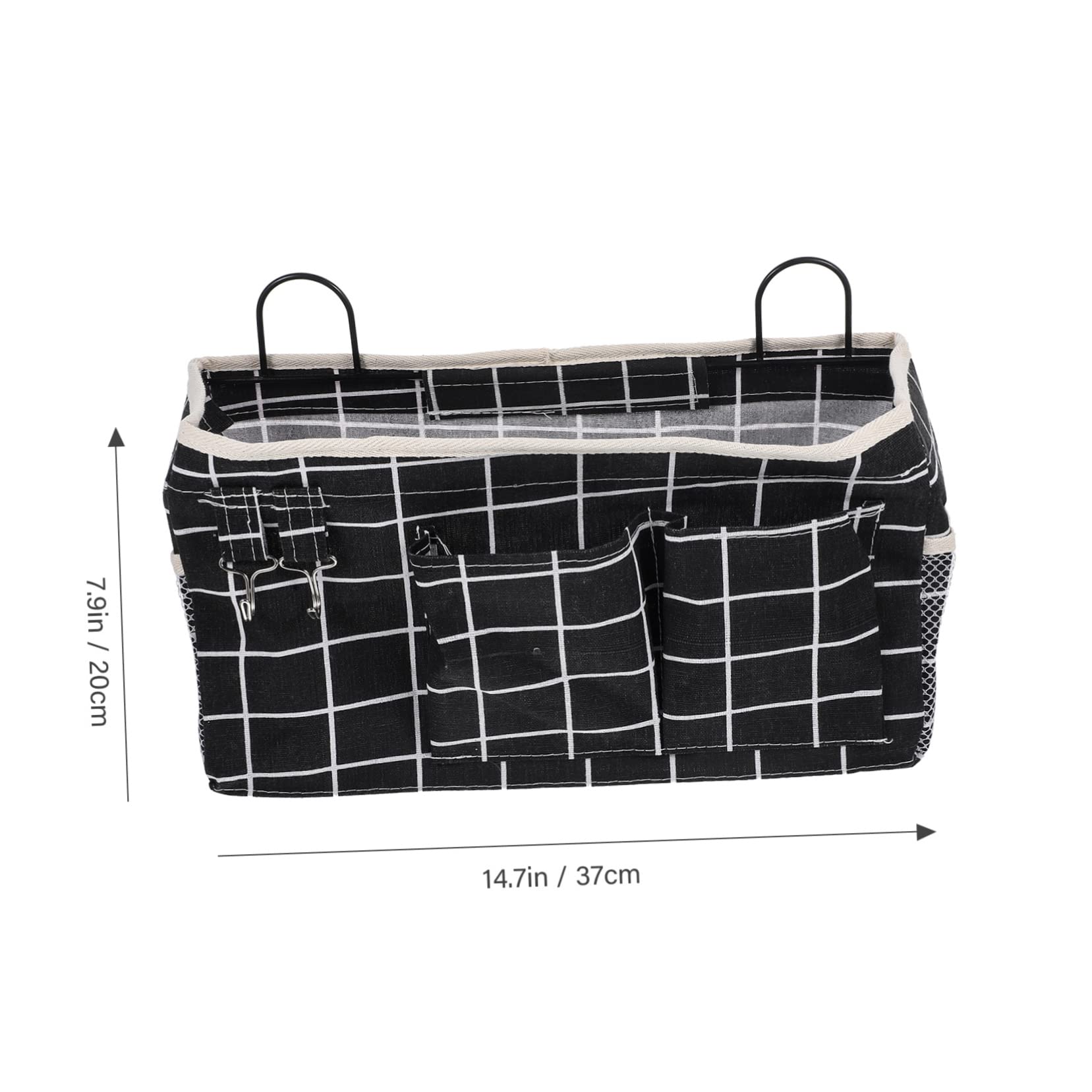 SOLUSTRE Dormitory Bedside Hanging Storage Basket Multi Pocket Organizer for Books Tablets and Sundries Stylish Wall Organizer for Bedroom Bathroom Office and Rv