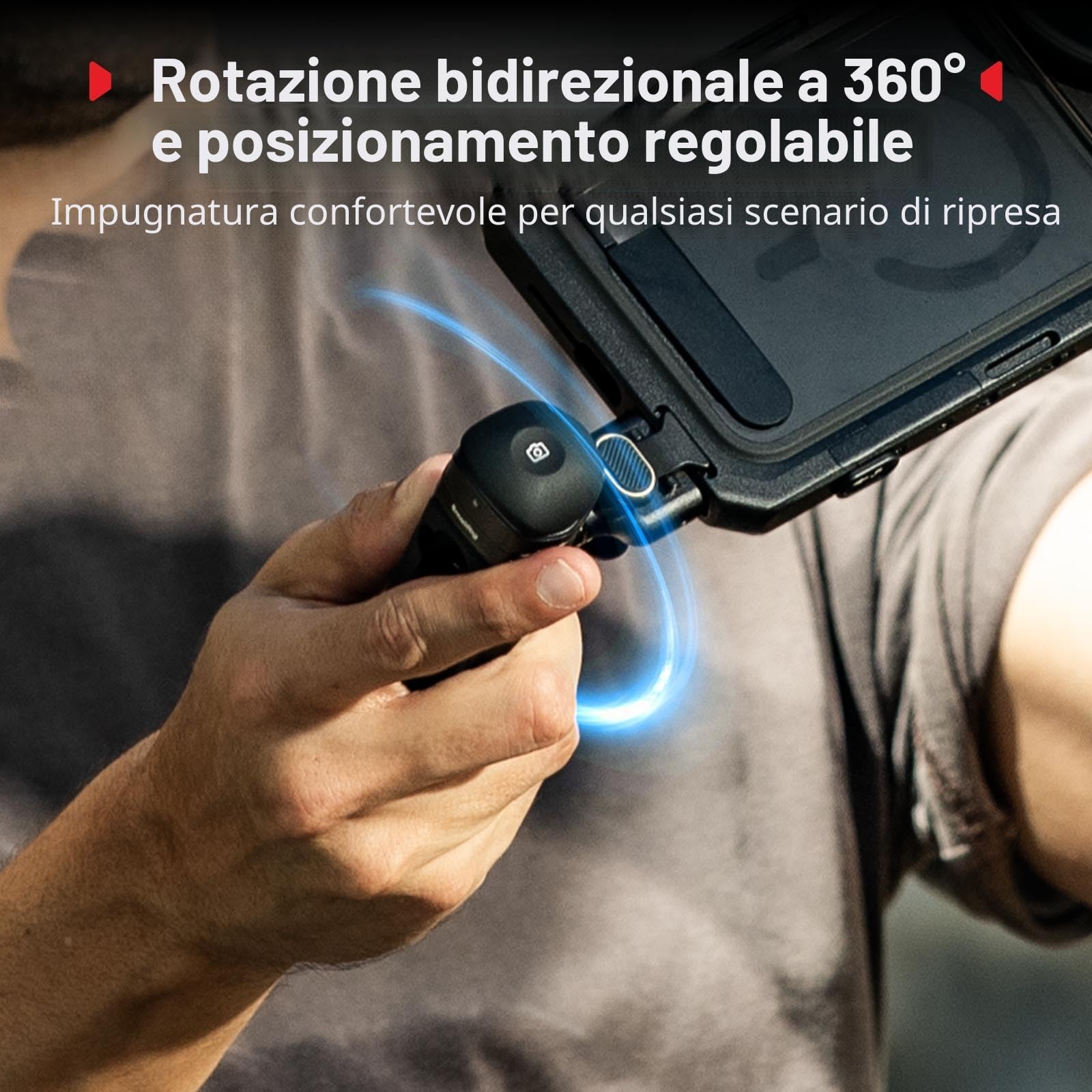 SMALLRIG Kit doppio supporto per videocamere per iPhone 17 Pro Max, supporto per telefono con maniglia a sgancio rapido, piastra posteriore con attacco a T da 17 mm per registrazione video - 5541